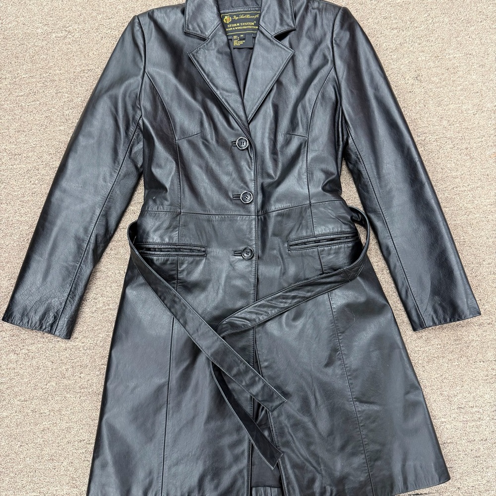 Loro Piana Black Leather Women's Jacket